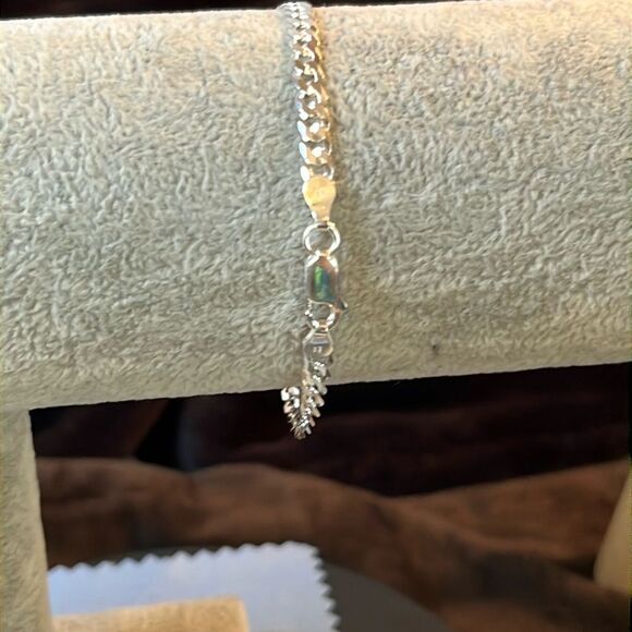 925 Sterling Silver Classic Cuban Chain Bracelet 4mm 7” - Picture 4 of 11